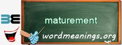 WordMeaning blackboard for maturement